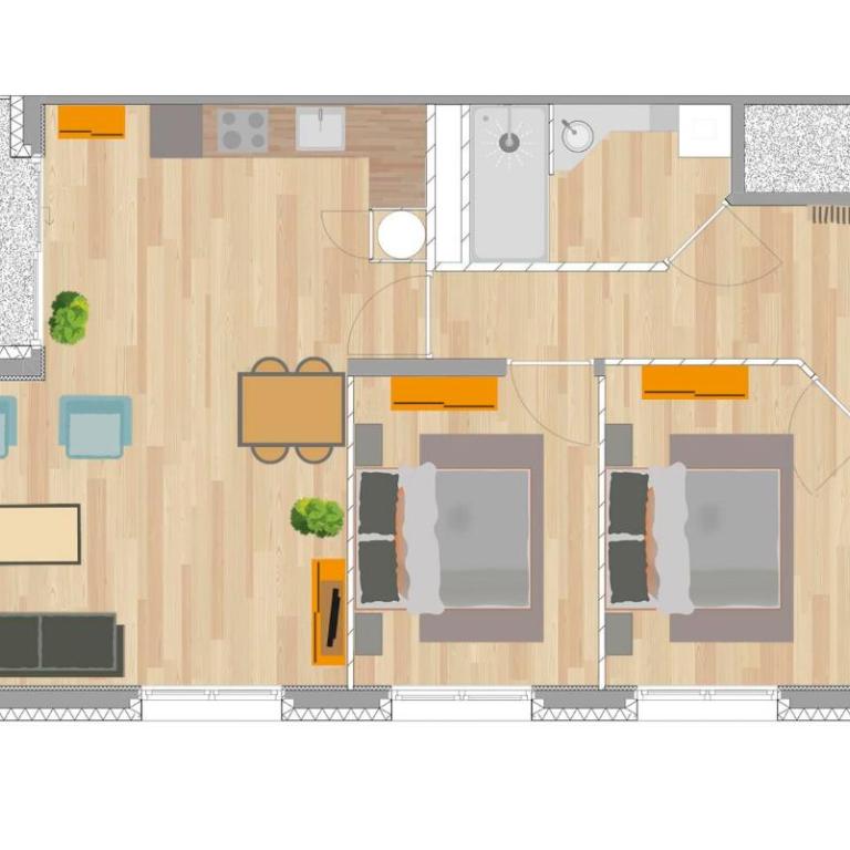 3-Kammer-Wohnung | 6 Personen | 5 Min. von der Gondel entfernt | Res.Méri-Bellecombe - Ferienhaus - 20