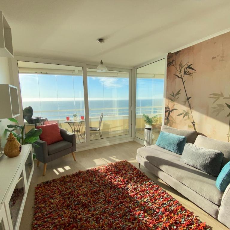 Departamento en Reñaca con vista al mar, piscinas y parrilla - Apartamento de 1 dormitorio - 1