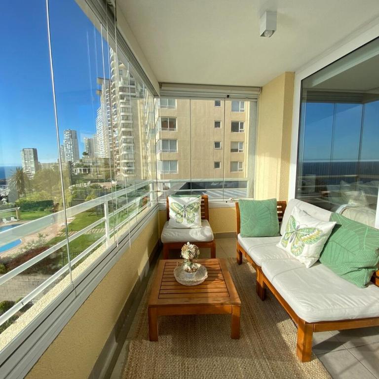 Departamento en Reñaca con vista al mar, piscinas y parrilla - Apartamento de 1 dormitorio - 7