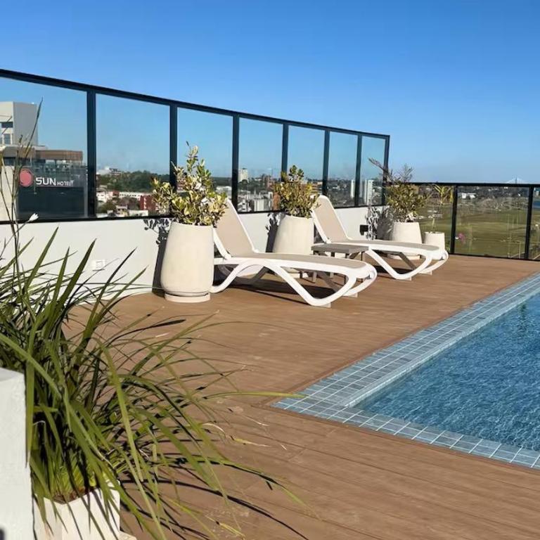 Hermoso Apartamento con vista a la playa San José de Encarnación! Con Parking! - One-Bedroom Apartment - 33