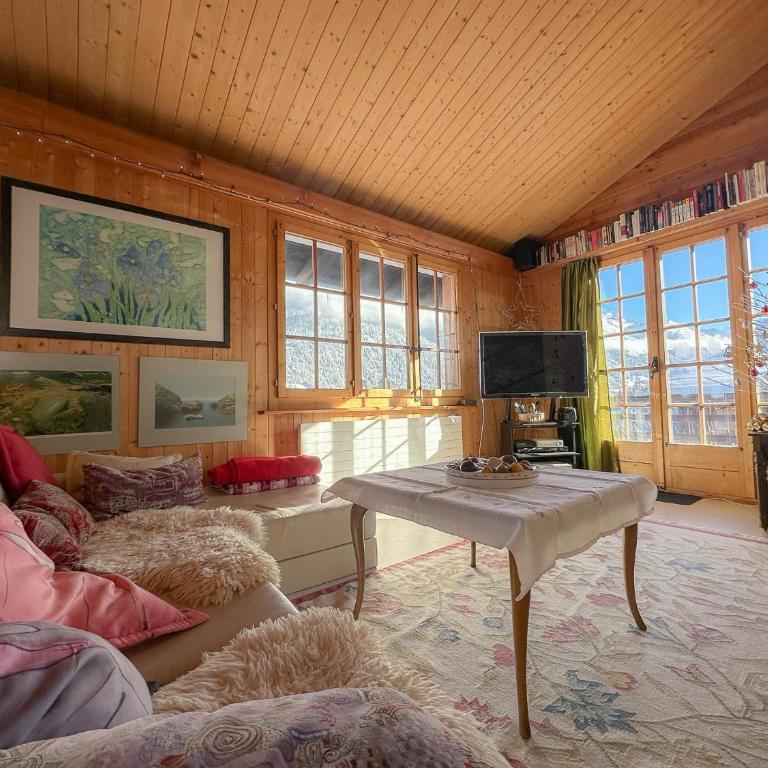 Chalet le Moulin - calme, nature, cheminée, vue - Chalet mit 3 Schlafzimmern - 3