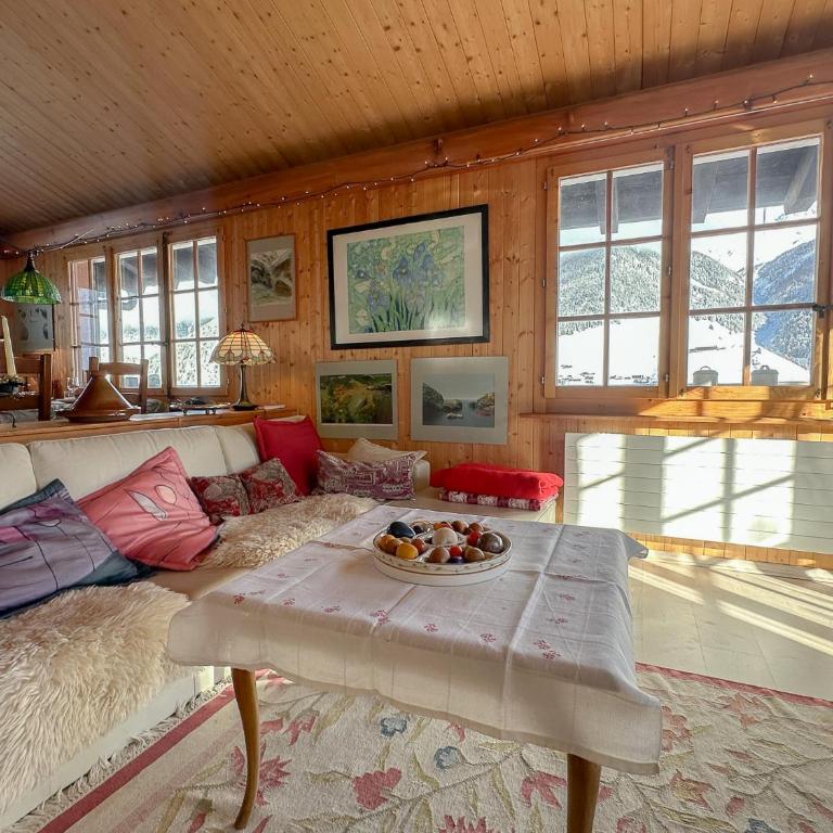 Chalet le Moulin - calme, nature, cheminée, vue - Chalet mit 3 Schlafzimmern - 7