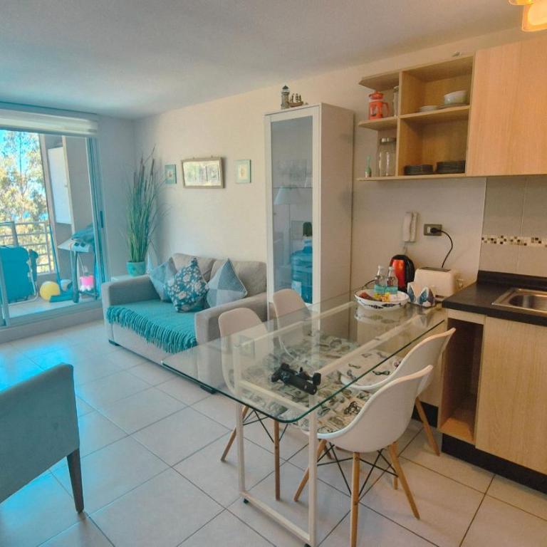VR | Algarrobo Playa Mirasol 5PAX mar cerca, piscina, hermosa decoración, parking free - Three-Bedroom Apartment - 15