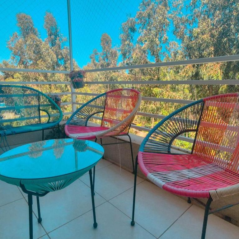 VR | Algarrobo Playa Mirasol 5PAX mar cerca, piscina, hermosa decoración, parking free - Three-Bedroom Apartment - 20
