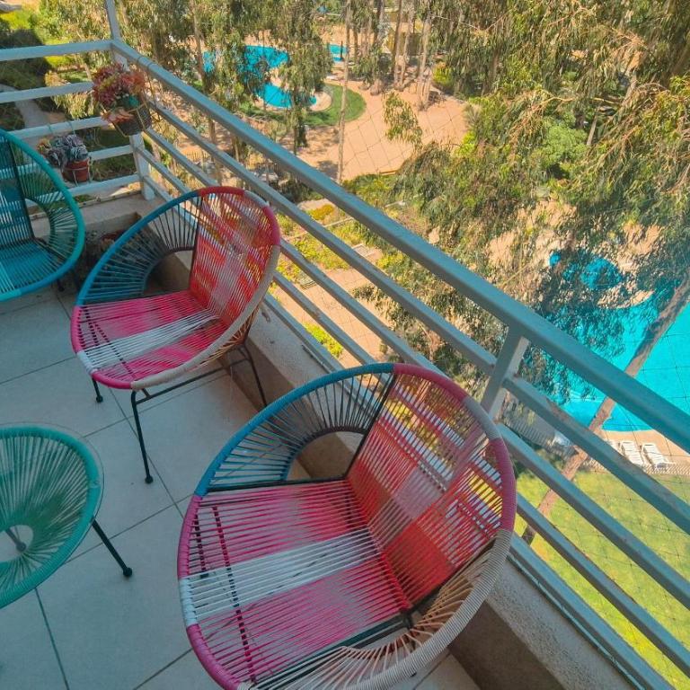 VR | Algarrobo Playa Mirasol 5PAX mar cerca, piscina, hermosa decoración, parking free - Three-Bedroom Apartment - 22