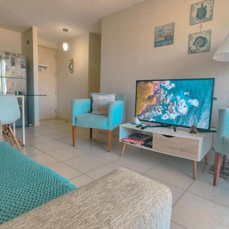 VR | Algarrobo Playa Mirasol 5PAX mar cerca, piscina, hermosa decoración, parking free - Three-Bedroom Apartment - 4