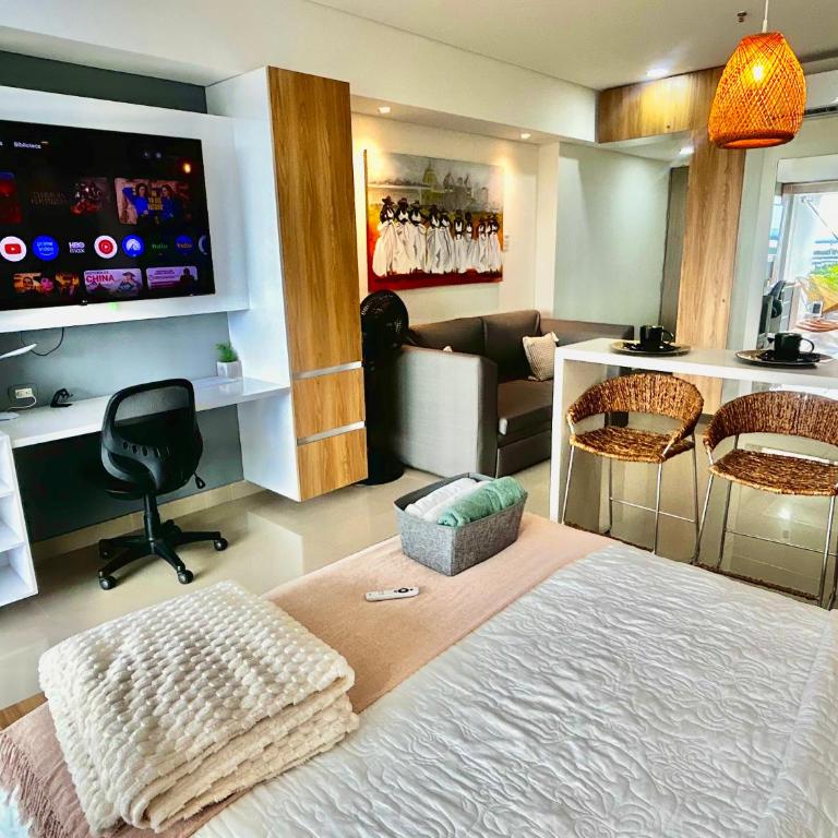 Moderno Apartasuite Cartagena Beach vista Piscina, Cienaga y Aeropuerto - Apartamento de 1 dormitorio - 3