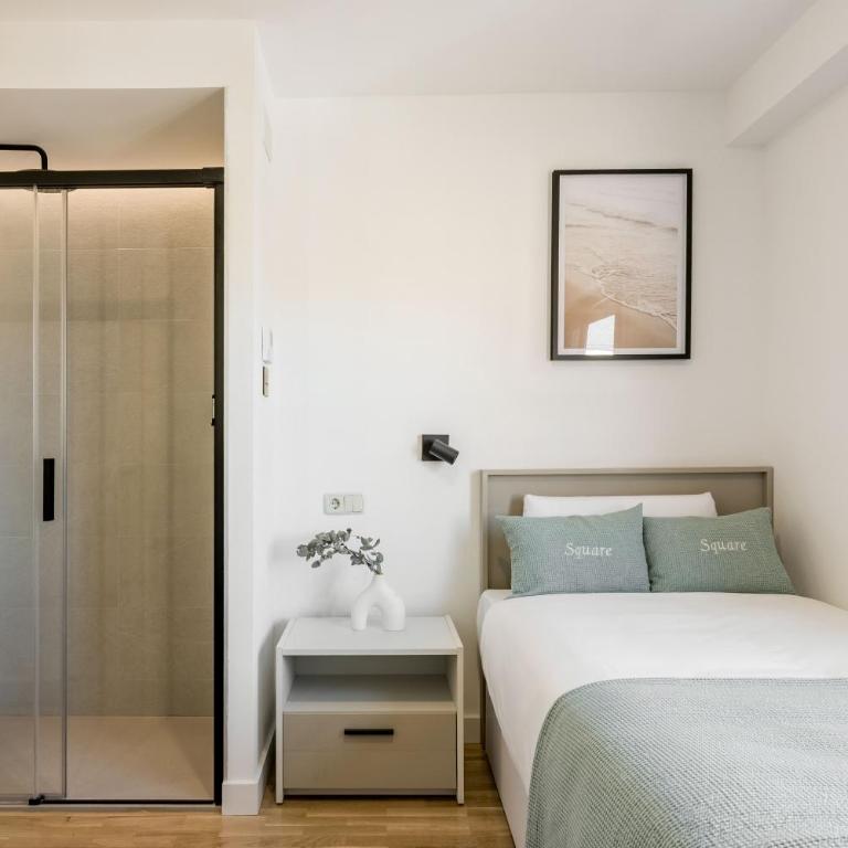 Square Rooms by Charming, cerca del aeropuerto y con un pequeño gimnasio - Habitación Individual - 5
