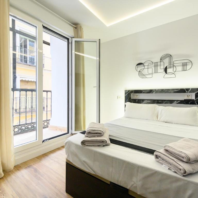 Amplio piso exterior de 2 dormitorios en Centro de Madrid Temporal SCSD14 - Two-Bedroom Apartment - 55