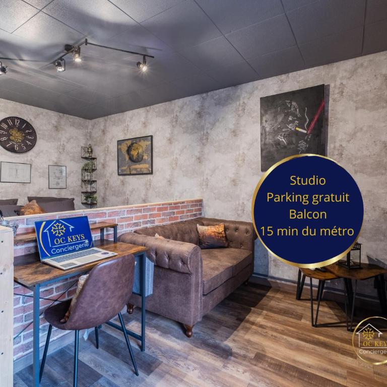 Cozy studio La Fabrique balcony & free parking - Apartment mit 1 Schlafzimmer - 2