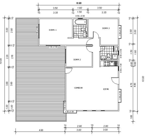 Cabaña Las Cruces - Three-Bedroom House - 16