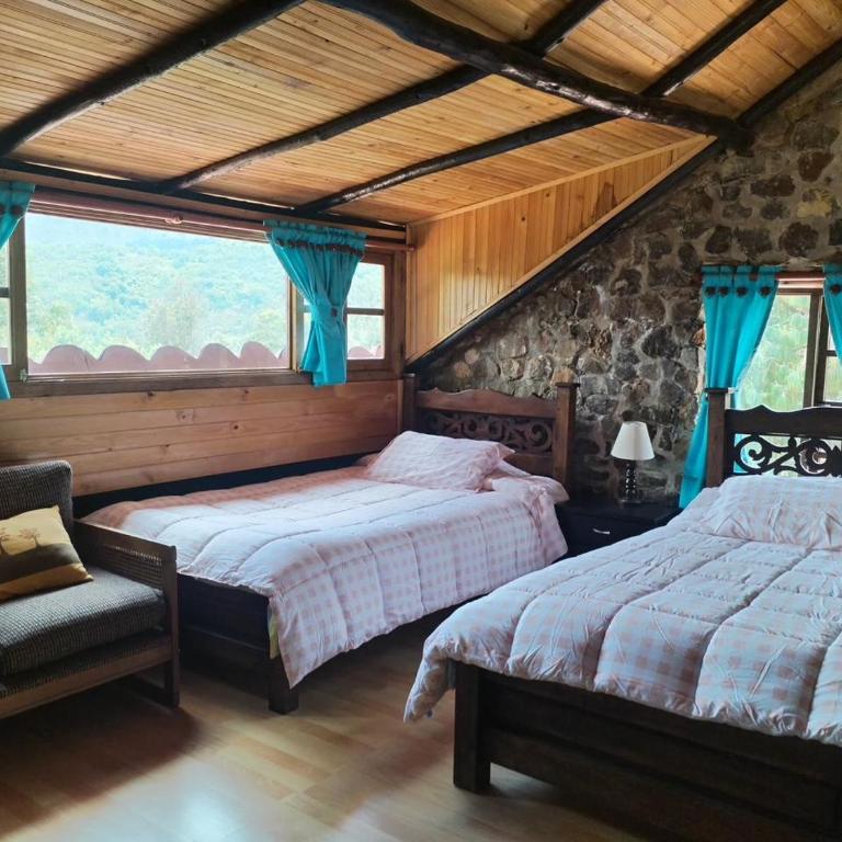 Casa de campo Cucunuba cabaña Buena Vista - Two-Bedroom Chalet - 4
