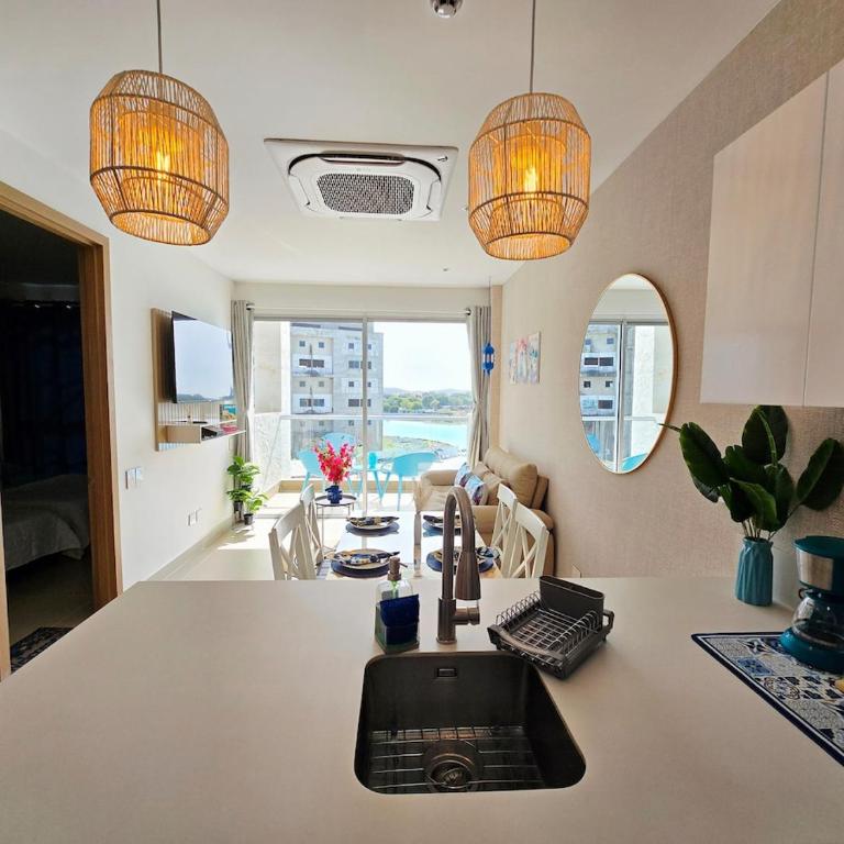 Santorini Baia Kristal con Playa Única en Cartagena - One-Bedroom Apartment with Lake View - 41