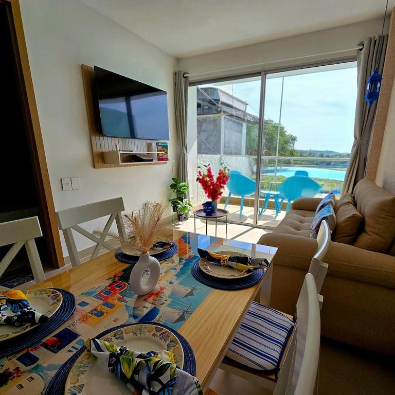 Santorini Baia Kristal con Playa Única en Cartagena - One-Bedroom Apartment with Lake View - 35