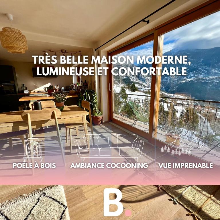 Très belle maison spacieuse et lumineuse, vue sur la station de Risoul et de Vars - Eygliers - Chalet 2 Chambres - 75