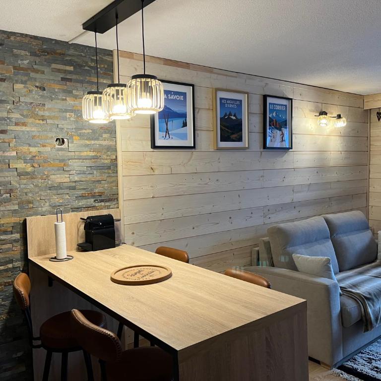 LE CORBIER Vue pistes Studio 5 personnes entièrement rénové et labellisé Qualité Hébergement Sybelles - Appartement 1 Chambre - 2