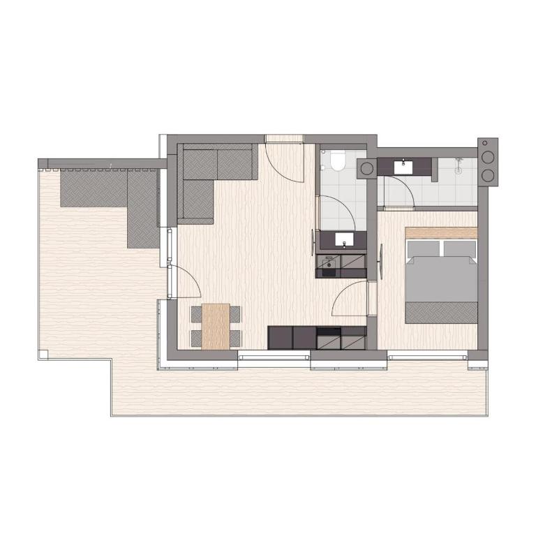 Mannharthof Apartments - Apartment mit 1 Schlafzimmer und Badezimmer - 8
