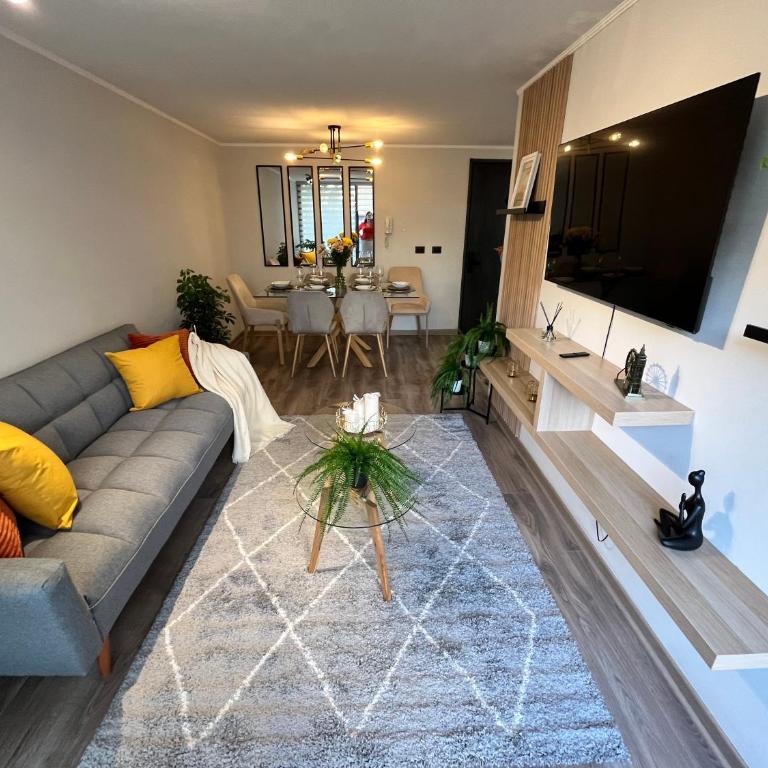 Santiago Centro Moderno Depto Amoblado 2 Dormitorios - Two-Bedroom Apartment - 14