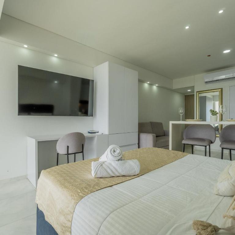 Cartagena Beach Resort - Apartamento de 1 Dormitorio con balcón y vistas a la ciudad - 4