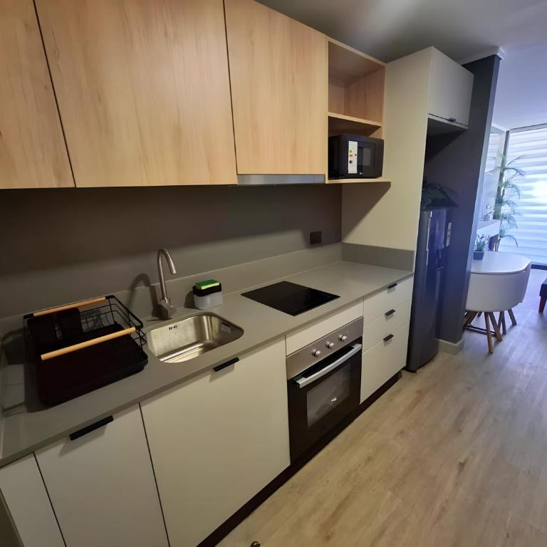 Hermoso y acogedor departamento a pasos del metro Santa Ana - One-Bedroom Apartment - 3