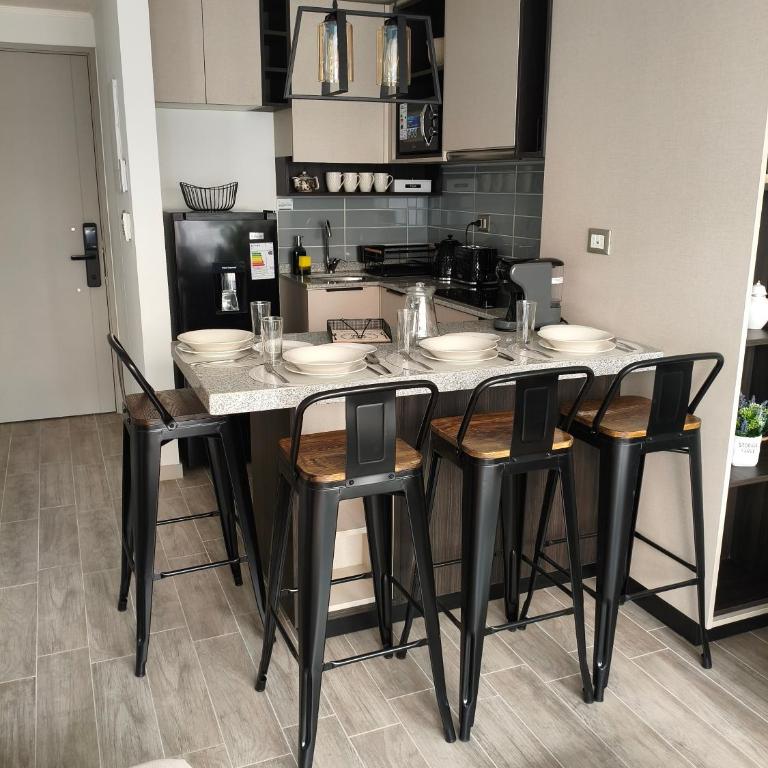 Refugio en Santiago, Cercano al Movistar Arenas - One-Bedroom Apartment - 4