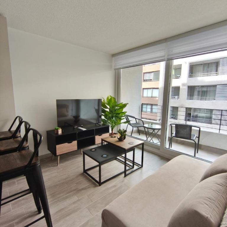 Refugio en Santiago, Cercano al Movistar Arenas - One-Bedroom Apartment - 2