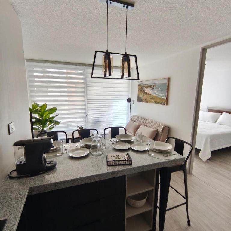 Refugio en Santiago, Cercano al Movistar Arenas - One-Bedroom Apartment - 6