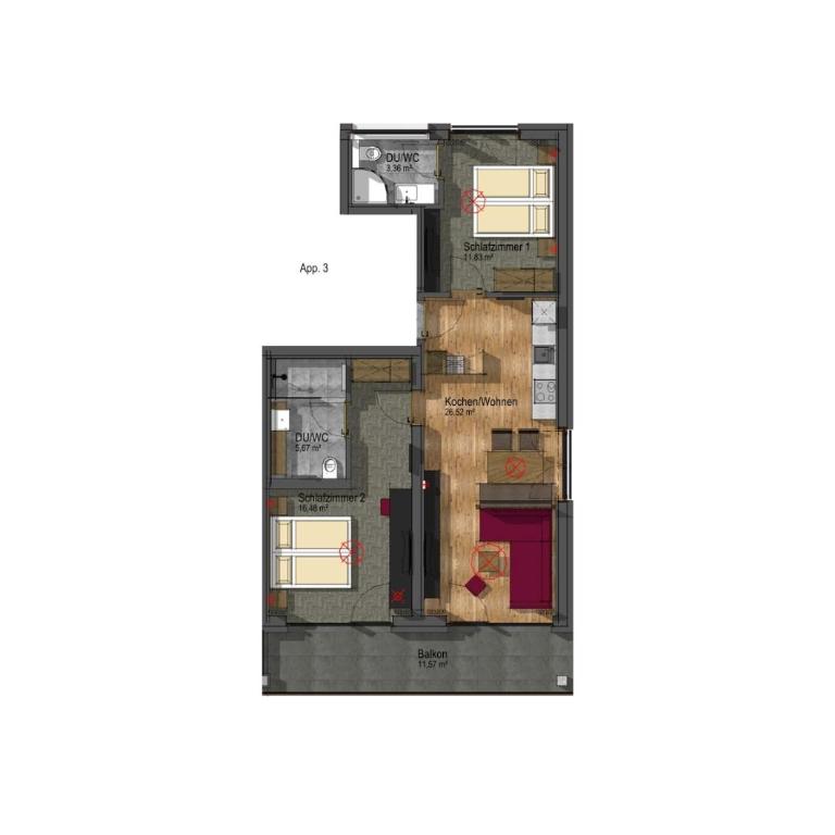 MYALPS Jordans Lodge - Apartment mit 2 Schlafzimmern - 12