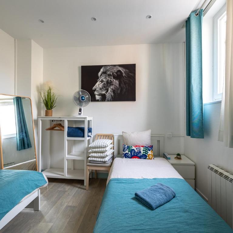Blue House - Parking - Maison Centre Ville Reims - Proche Gare - Haus mit 2 Schlafzimmern - 20