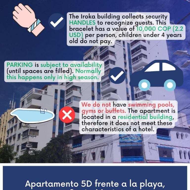 Apartamento frente a la playa, Santa Marta - Apartamento de 2 dormitorios - 40