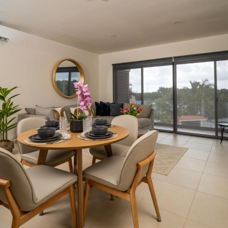 H living modernos con gym & albercas - Apartment with Balcony - 5