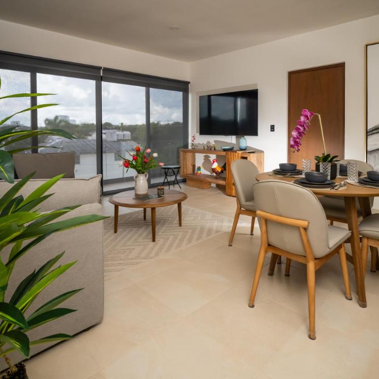 H living modernos con gym & albercas - Apartment with Balcony - 3