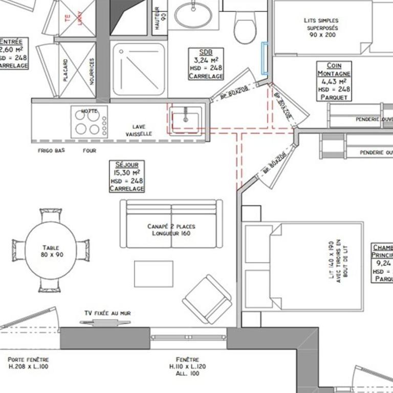 Appartement moderne 2 pièces + cabine, 4 personnes, parking - Appartamento con 1 Camera da Letto - 26
