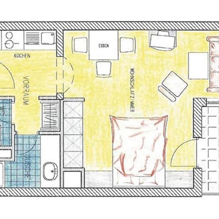 Apartment im Wellnesshotel an der Piste, Sauna, Pool, Frühstück All-Inclusive möglich - Familienzimmer mit Bad - 9