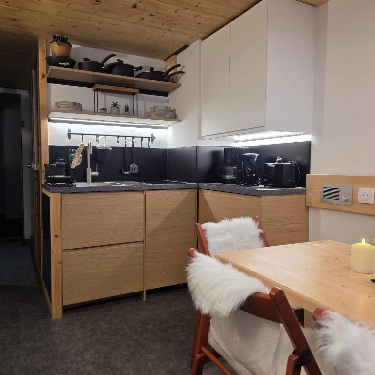 Arcs 1800: 5/6 people Ski Studio view Mont Blanc - Appartamento con 1 Camera da Letto - 9