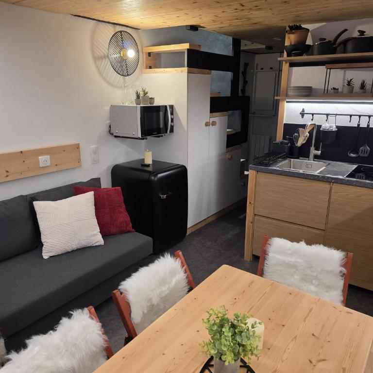Arcs 1800: 5/6 people Ski Studio view Mont Blanc - Appartamento con 1 Camera da Letto - 2