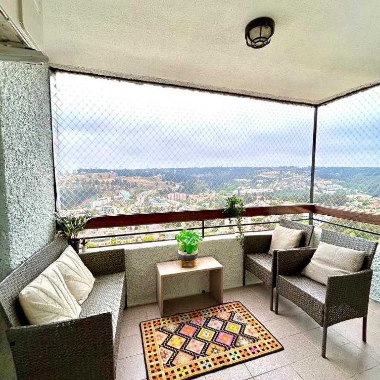 Gran departamento con piscina a pasos de Reñaca - Three-Bedroom Apartment with Water View - 25