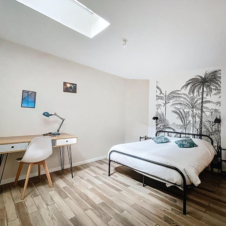 BnGo l L'interlude Bleu l T2 en souplex, 4p, Mermoz Hôpital - Appartamento con 1 Camera da Letto - 2