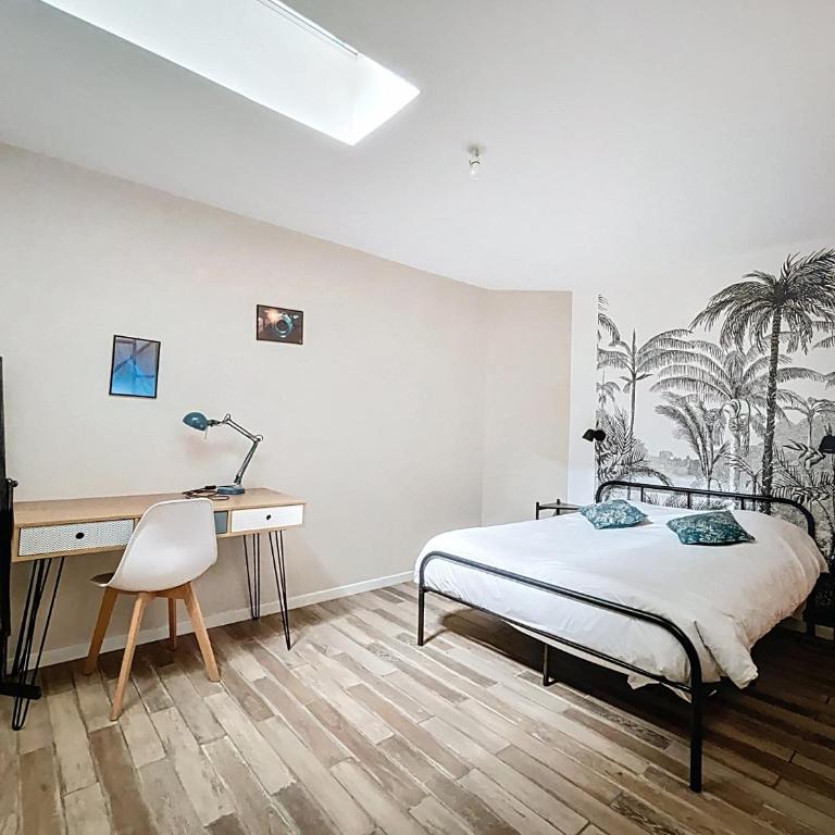 BnGo l L'interlude Bleu l T2 en souplex, 4p, Mermoz Hôpital - Appartamento con 1 Camera da Letto - 11