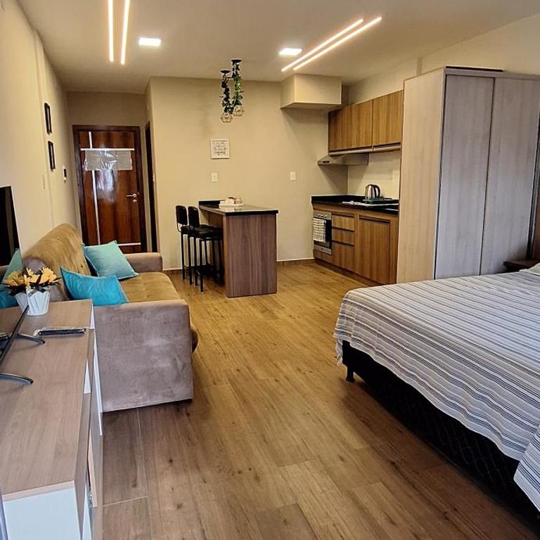 Studio moderno com churrasqueira 1 - Apartamento de 1 dormitorio - 5