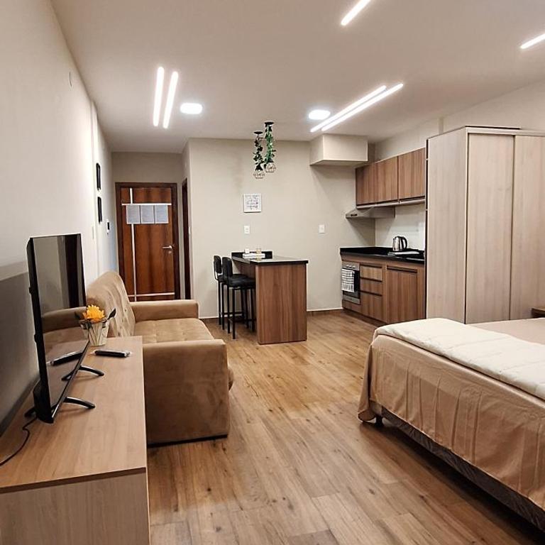 Studio moderno com churrasqueira 1 - Apartamento de 1 dormitorio - 8
