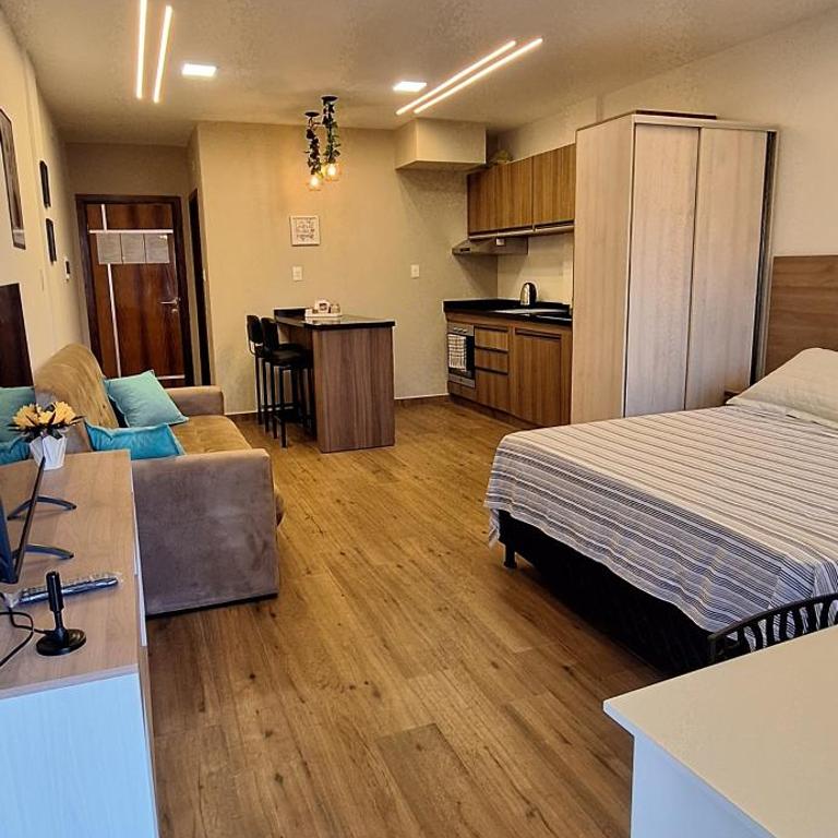 Studio moderno com churrasqueira 1 - Apartamento de 1 dormitorio - 1