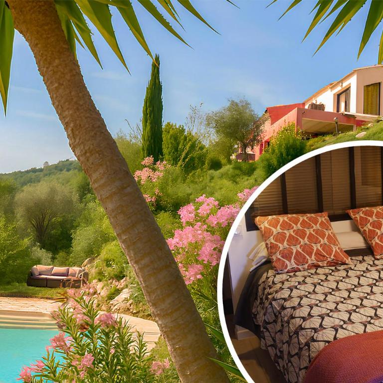 VillaCarros - Studios in Sea & Mountain Villa near Nice with Idyllic View - Appartement 1 Chambre - Vue sur Jardin - 1