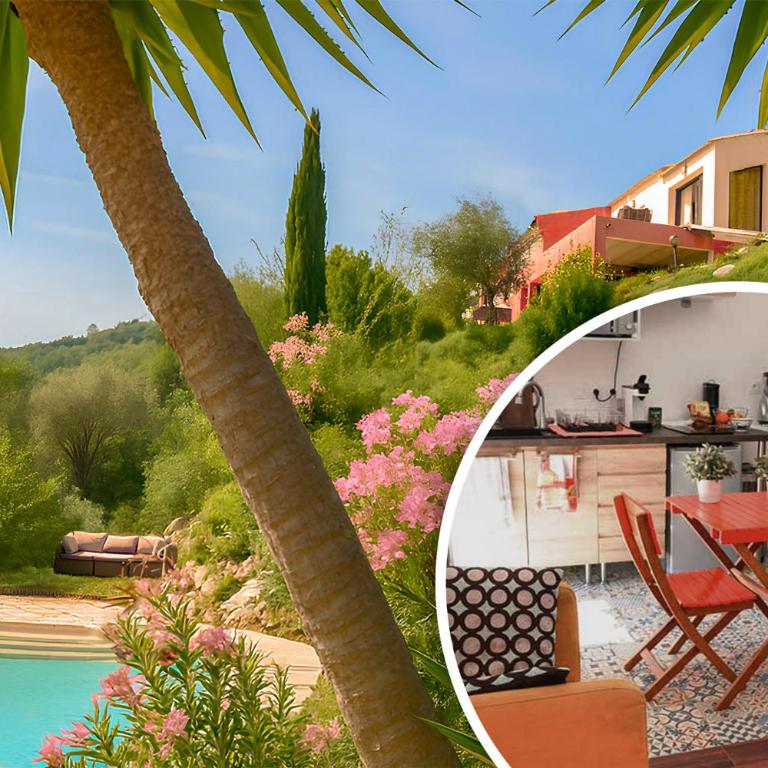 VillaCarros - Studios in Sea & Mountain Villa near Nice with Idyllic View - Studio - Vue sur Montagne - 1