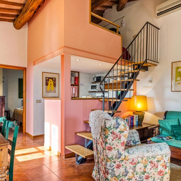 Podere Oliveta - 5 appartamenti con Piscina e Vista - Appartamento con 2 Camere da Letto - 4