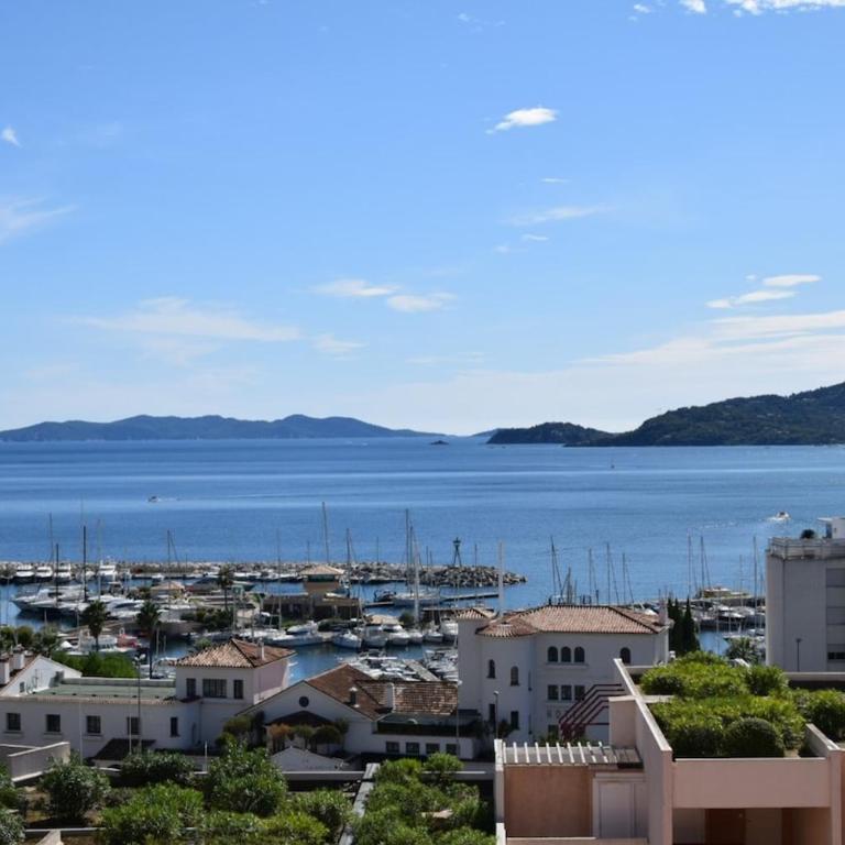 Grand studio 28m2 terrasse vue mer 180 - Plein Sud - Piscine - clim - Parking - Appartement 1 Chambre de Luxe - Vue sur Port - 21