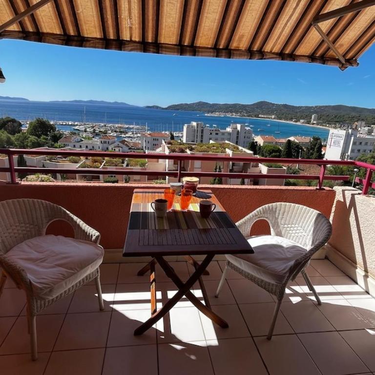 Grand studio 28m2 terrasse vue mer 180 - Plein Sud - Piscine - clim - Parking - Appartement 1 Chambre de Luxe - Vue sur Port - 43