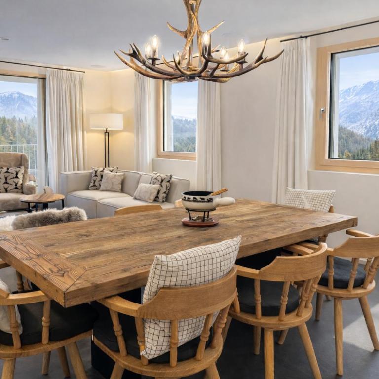 A&Y Signature Lodge St Moritz Pontresina Spa - Apartment mit 3 Schlafzimmern und Bergblick - 69