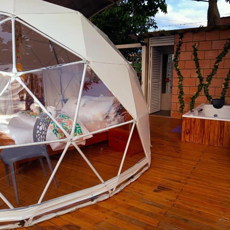Glamping Guacharaca Silvanía Cundinamarca - Habitación Doble con vistas a la montaña - 1
