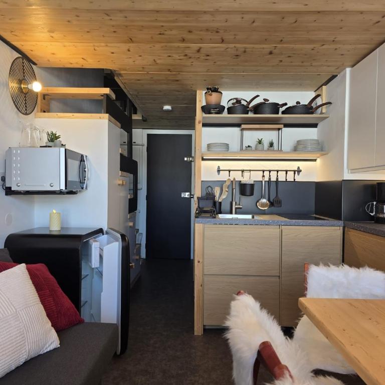 Arcs 1800: 5/6 people Ski Studio view Mont Blanc - Appartamento con 1 Camera da Letto - 46